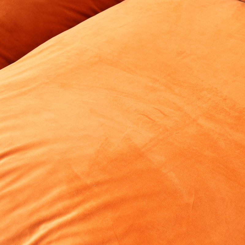 Fairford 4-Piece Upholstered Modern Corduroy Fabric Sectional Sofa, Orange Velvet