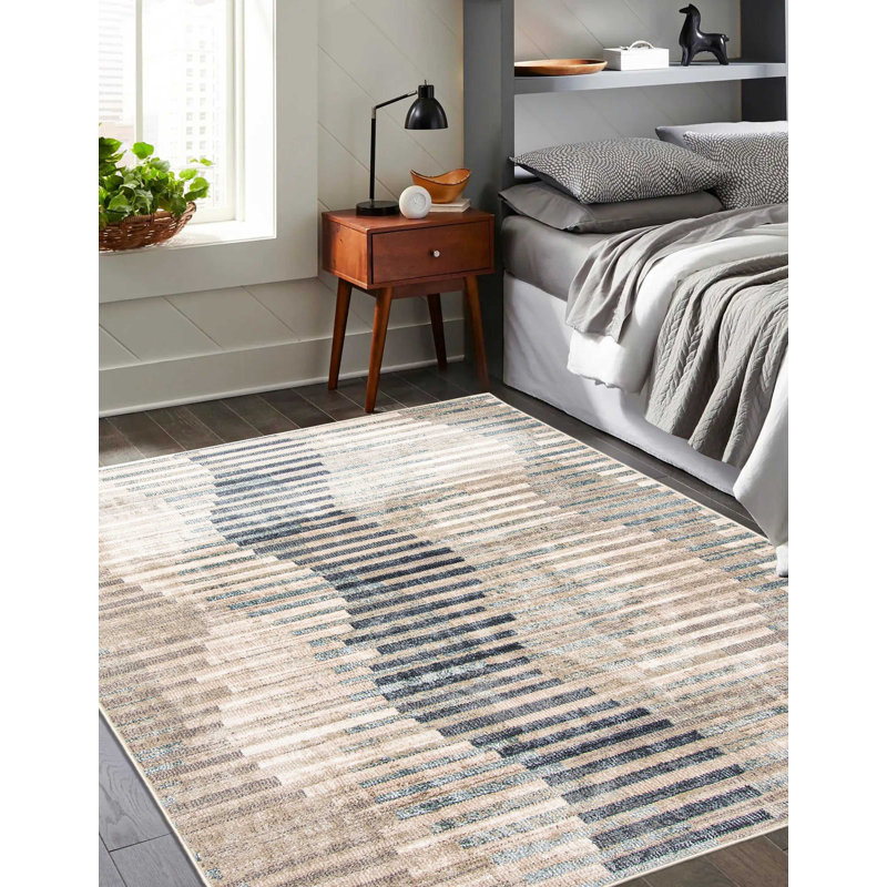 Tapis beige Kalliope, Rectangulaire 8 pi x 10 pi