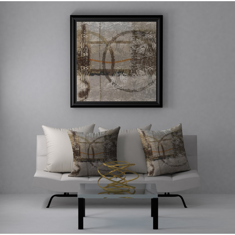 Abstract Throw Pillow, 24" H x 24" W