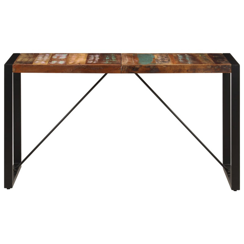 Powell Rectangular Wood Top Dining Table, 75cm H x 70cm W x 140cm L
