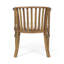 Chaises de salle à manger d'extérieur en bois avec coussins, ensemble de 2-1883336374