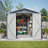 Outdoor Storage Shed With Additional Lockable Side Door