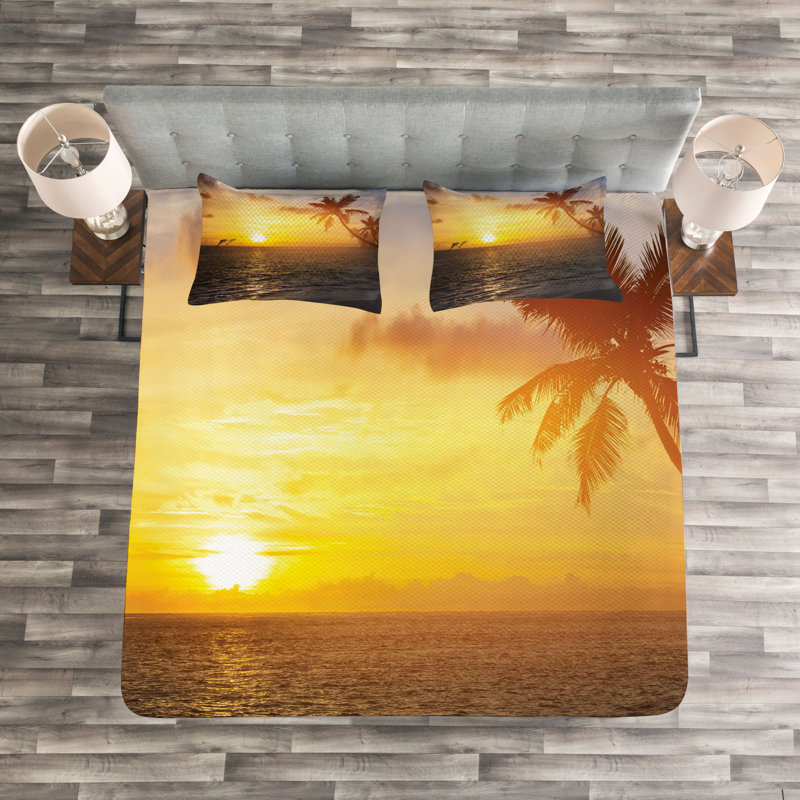East Urban Home Bedspread with Pillow Shams, 220 x 264 cm