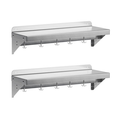 Steel Flat Wall Mounted Pot Rack