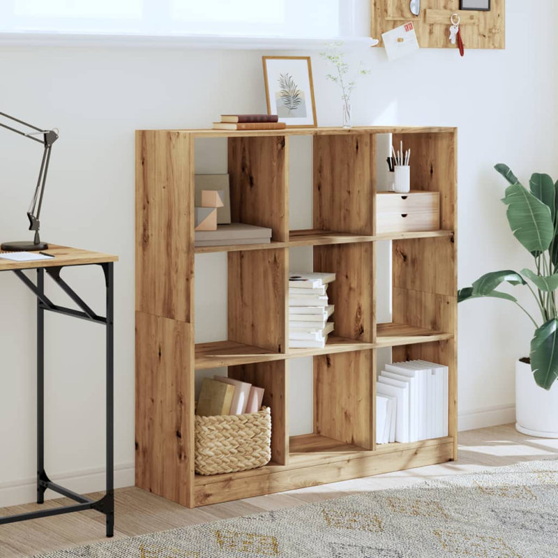 Aydrien 108cm H x 102cm W Bookcase, Artisian Oak