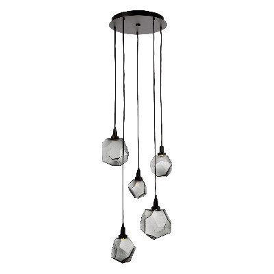Luminaire suspendu grappe 5 lumières Gem