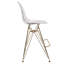 Tabouret Bagimont de 29,5 po de hauteur - Tabouret de bar Mid-Century lustré moderne avec base en chrome doré poli-1610762255