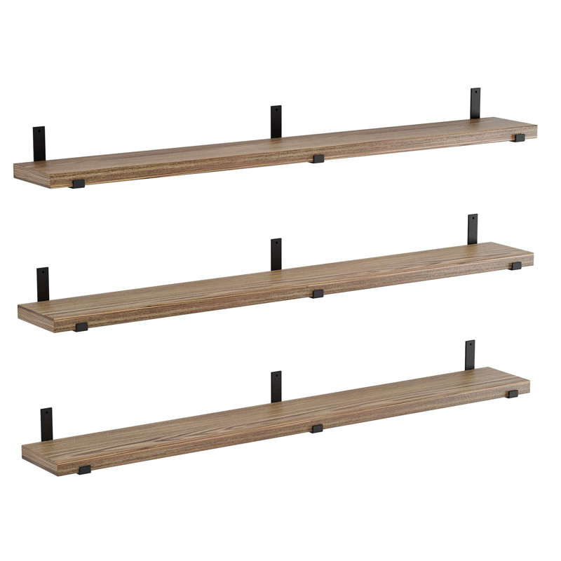 Wendye 3 Piece Paulownia Bracket Shelf