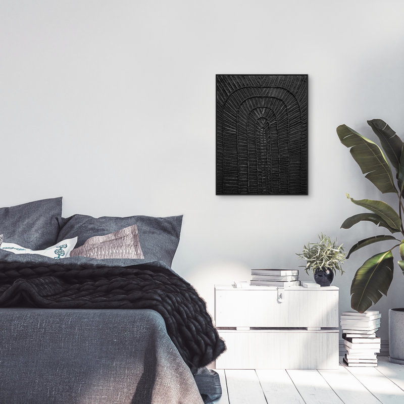 Textured Haze-Black I Painting by Nicole White, 31.25" H x 25.25" W x 1.5" D