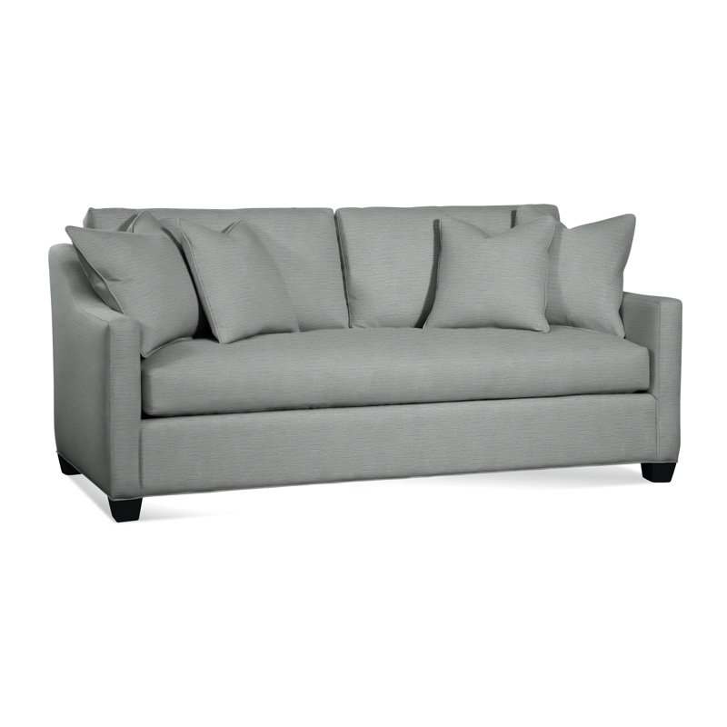 Oliver Sofa, Black Finish, Brown Geometric, 0456-33