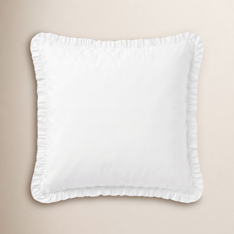 Classic Ruffle Sham, Euro, White