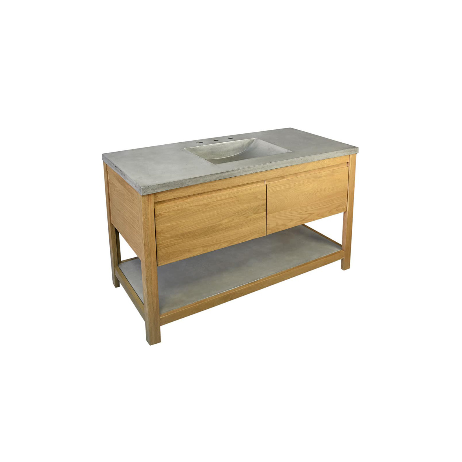 Solace 49" Single Bathroom Vanity Set, Sunrise Oak, Ash