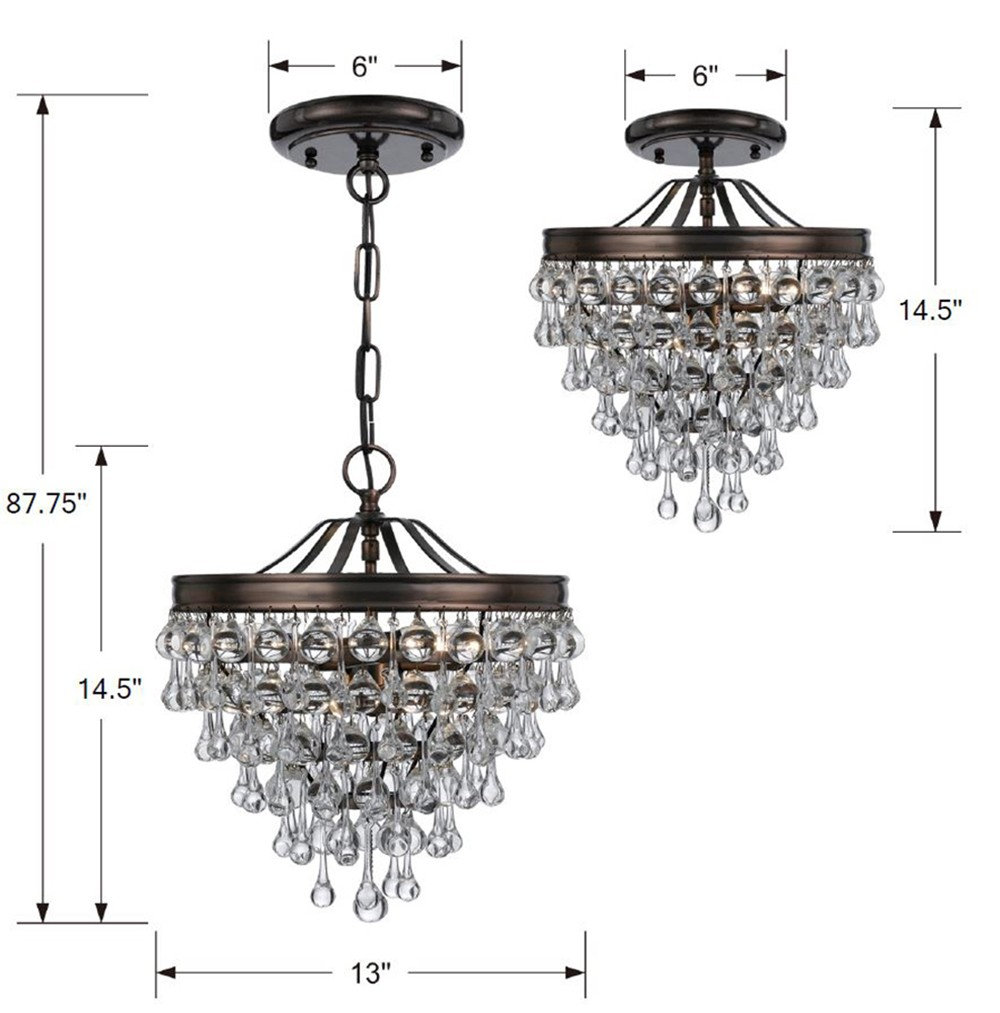 Omalley Dimmable Stainless Steel 3-Light Pendant, Oil-Rubbed Bronze