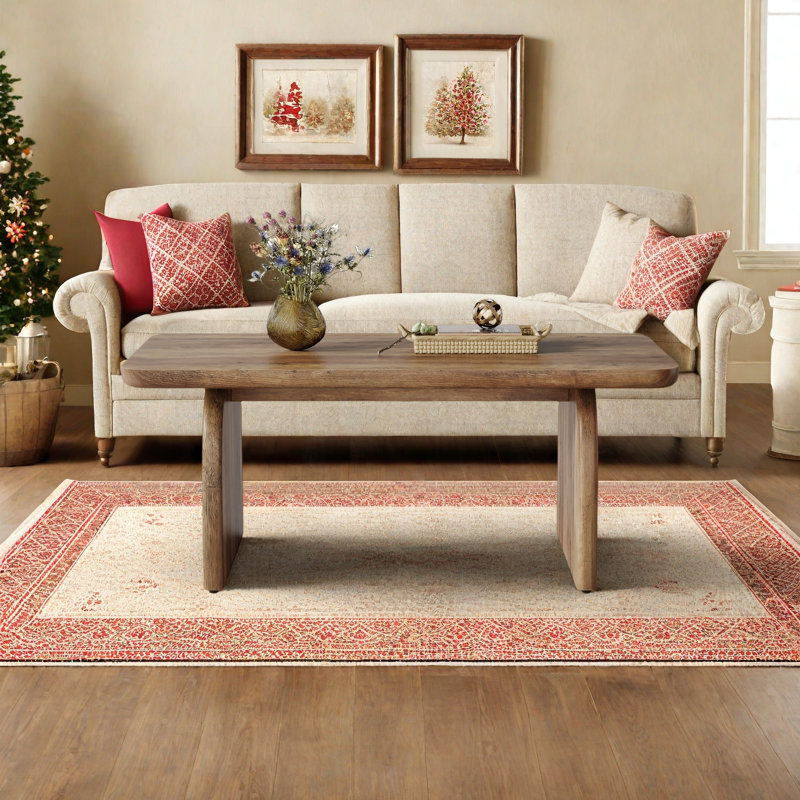 Rustic Wood Coffee Table, Rectangle Living Room Table