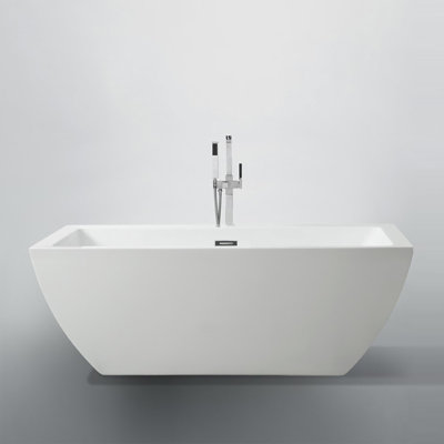 Luscombe 59'' x 30'' Soaking Acrylic Bathtub