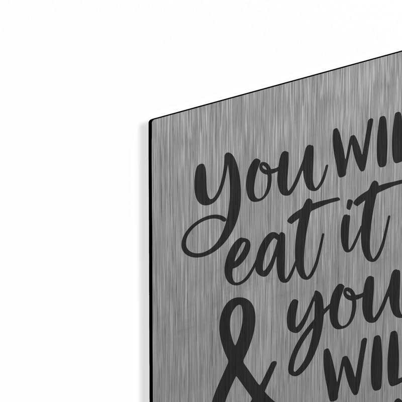 «Eat It and Like It» par Susan Ball, art mural en métal, H 24 po x l 16 po