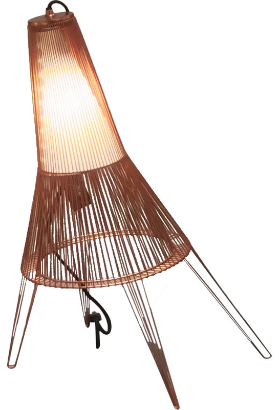 Schema Desk Table Lamp, Copper, 23.5" H x 18.5" W x 17.25" D