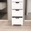 Armoire de rangement autoportante avec 4 tiroirs, convenant à la salle de bain, au salon et à la cuisine