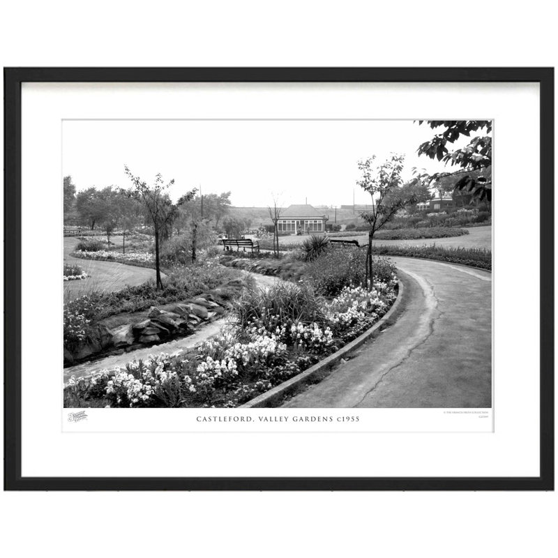 Castleford, Valley Gardens C1955 - Single Picture Frame Print, 60cm H x 80cm W x 2.3cm D