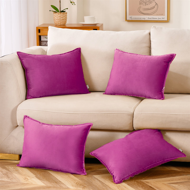 Coussin décoratif en velours, Violet