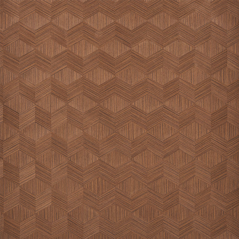 Papier peint à chevrons, Noyer