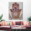 Mandala Hamsa, reproduction d'art sur toile-271885557