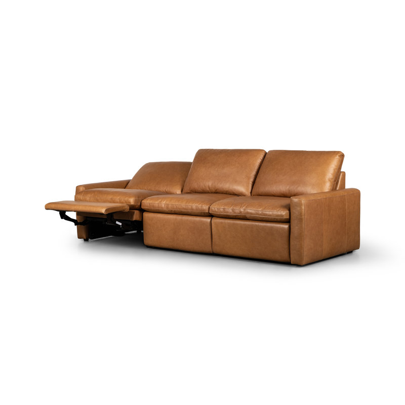 Tillery Power Reclining Sofa, Sonoma Butterscotch Top Grain Leather