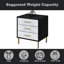 Nightstand In Black, Silver & Gold With Build And Storage Capacity Construction Materials