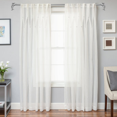 Visalia Polyresin Adjustable Single Curtain Rod