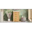 Meuble-lavabo de 20 pouces avec lavabo en céramique intégré et porte à fermeture douce, structure en bois massif pour les salles de bain compactes