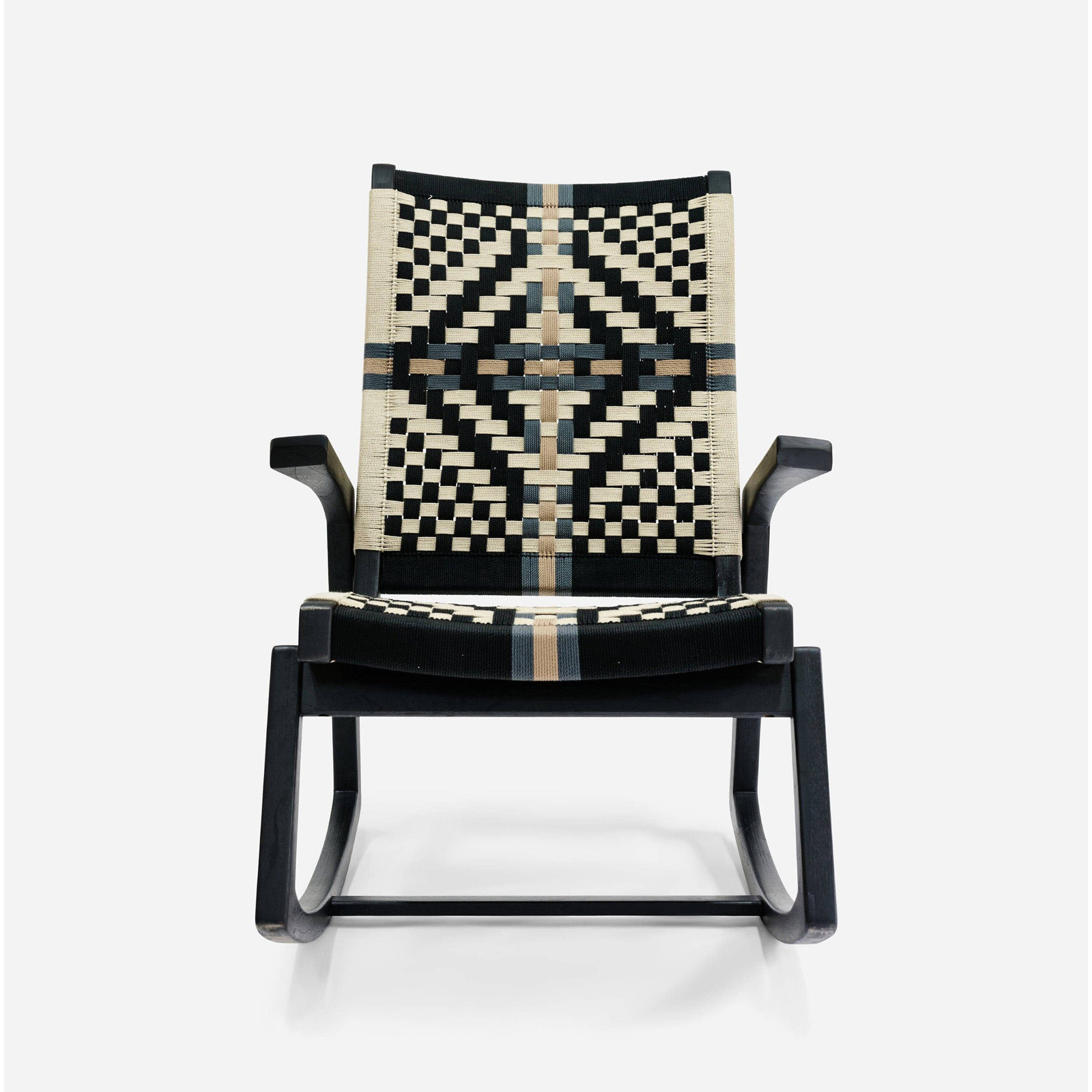 Amador Rocking Chair, Colonial Pattern, Black