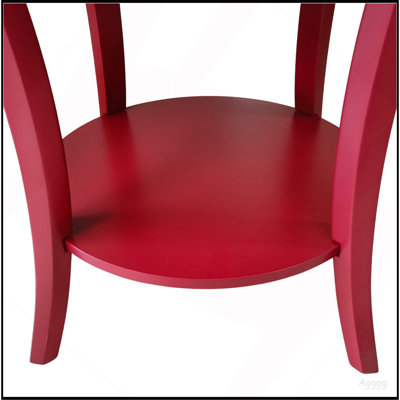 Table d'appoint ronde contemporaine Perth, rouge