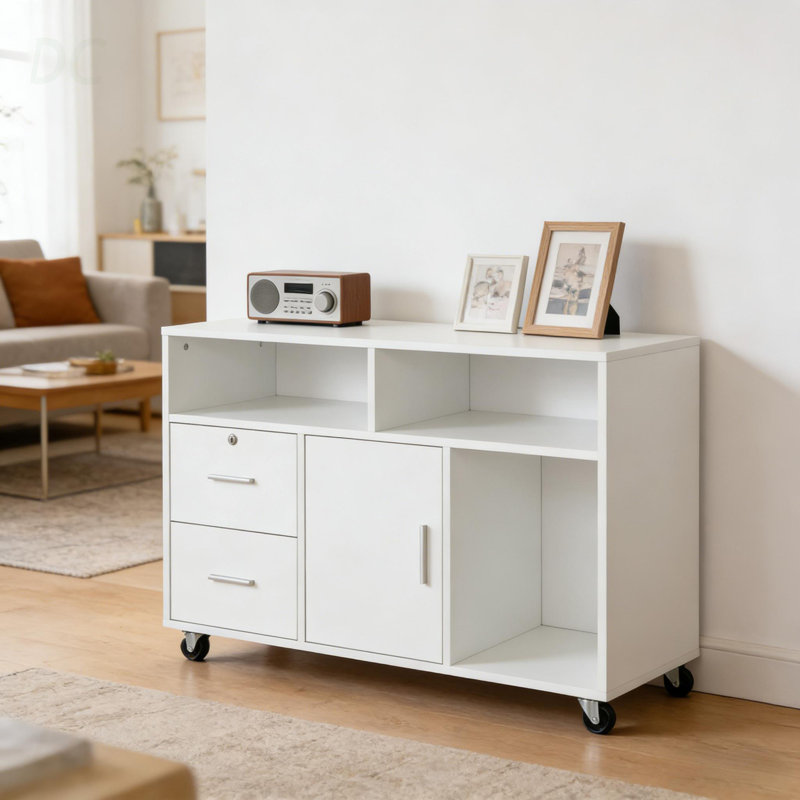 Armoire de rangement mobile, support d'imprimante, armoire de rangement de bureau, buffet