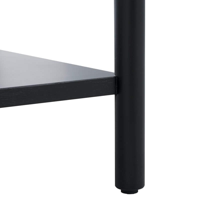 Fayletta 1 Drawer Wood Nightstand, Black