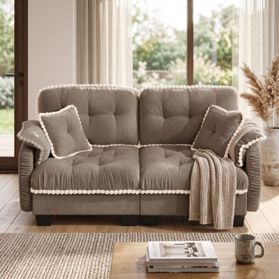 70.1 " Velvet Sectional