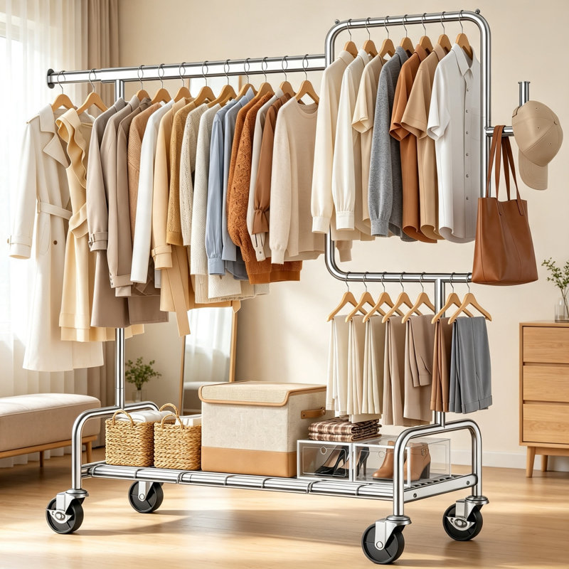 158cm Adjustable Portable Wardrobe