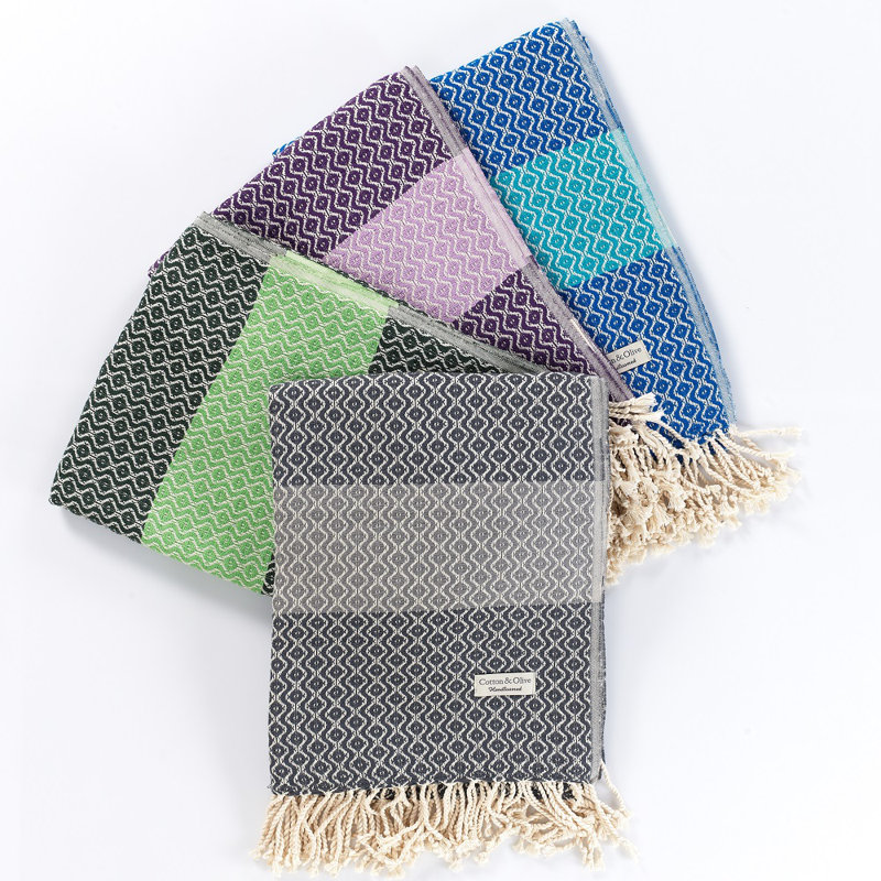 Hand Woven Throw Blanket, Purple