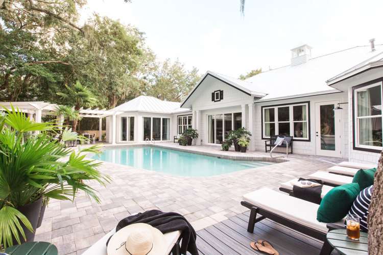 the hgtv dream home 2017 pool area after