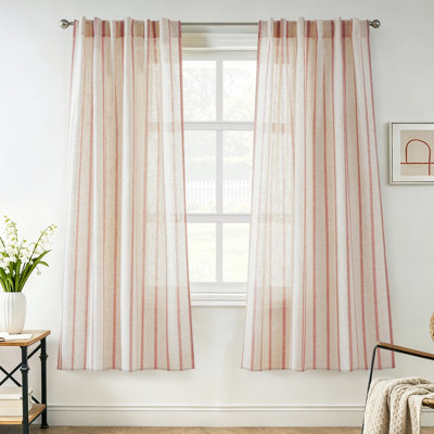 Rideaux semi-transparents avec passe-tringle Farmhouse