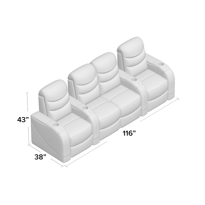 Rangée de cinéma maison Stealth HR Series (rangée de 4), Noir luxe