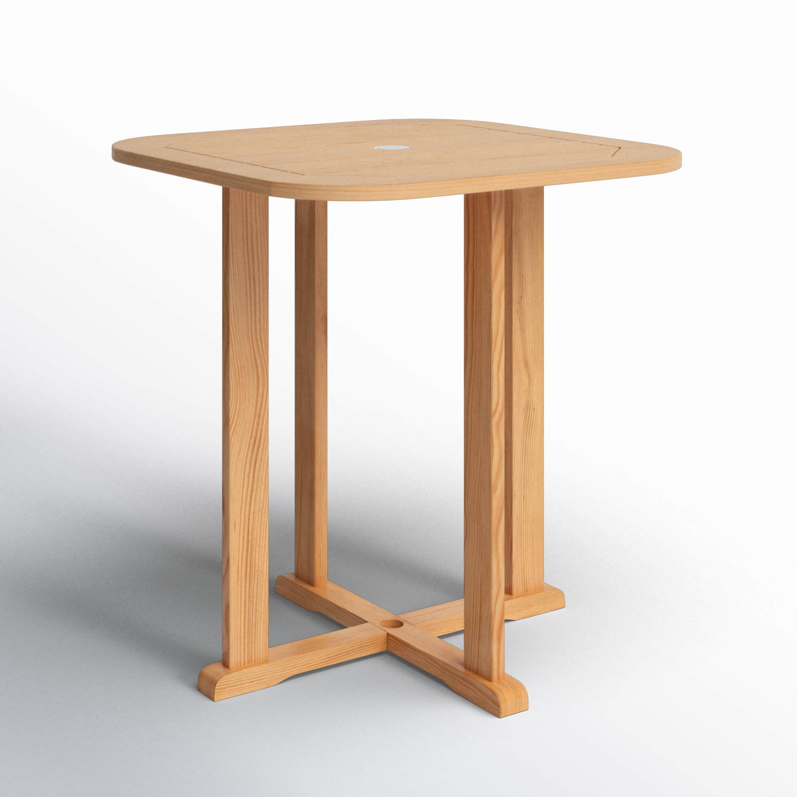Knightly 42'' Teak Outdoor Bar Table