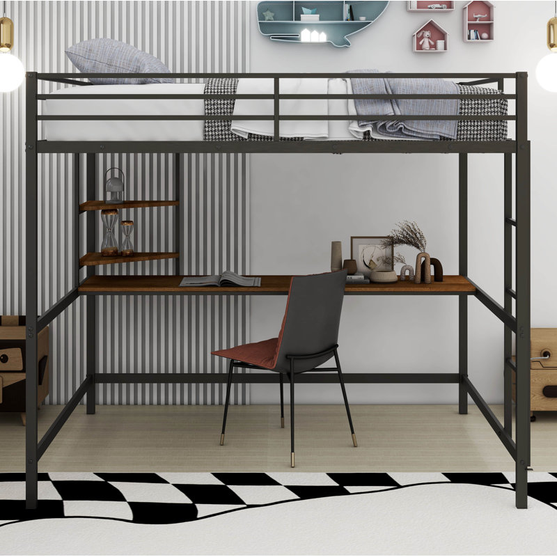 Lit mezzanine double Ozbourn Kids, Noir