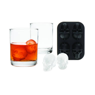 Ice Ball Mold, Round Ice Cube Mold Making 4 Ice Balls For Cold Beverages,  Whiskey, Cocktail, Bourbon, Ice Cube Tray And Tray, Funnel For Party, Home  Bar, Bartender (black)