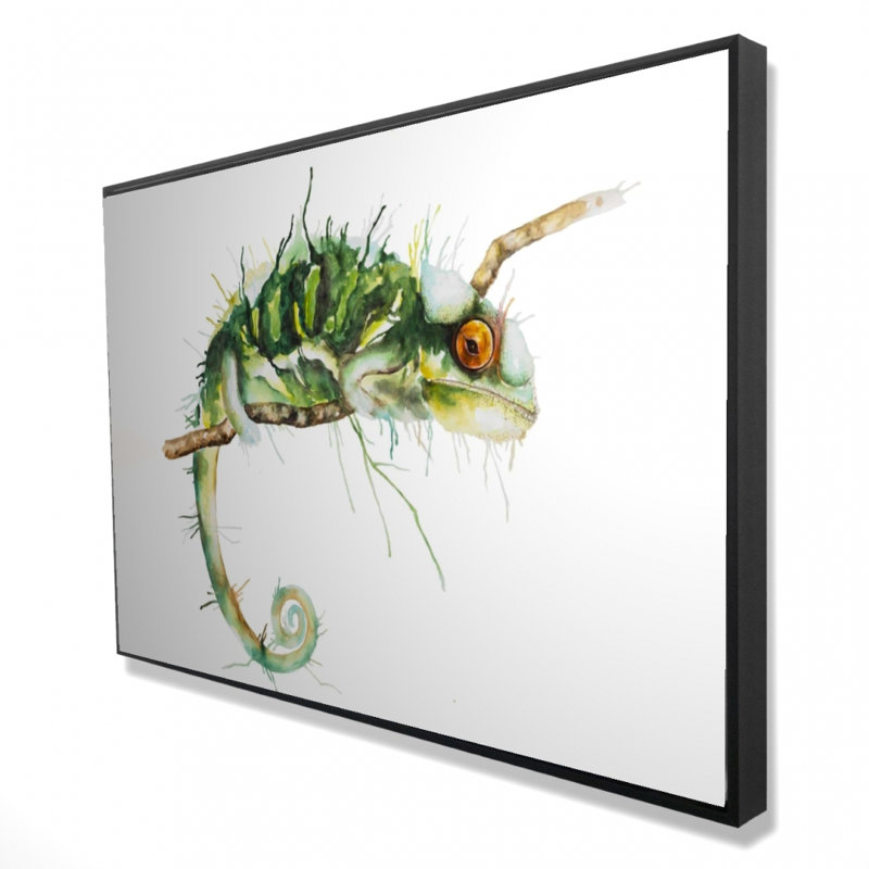 Art caméléon sur le belvédère - Reptile vert | Décoration intérieure