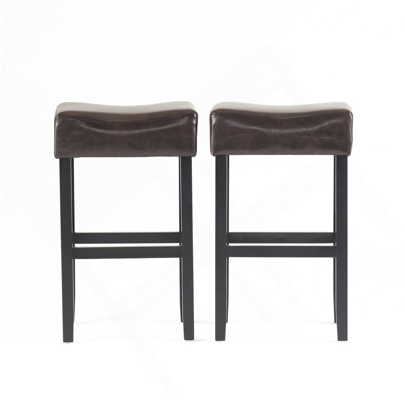 OLD HM: 74511,00, tabouret de bar 30 po en cuir reconstitué sans dossier (ensemble de 2), brun