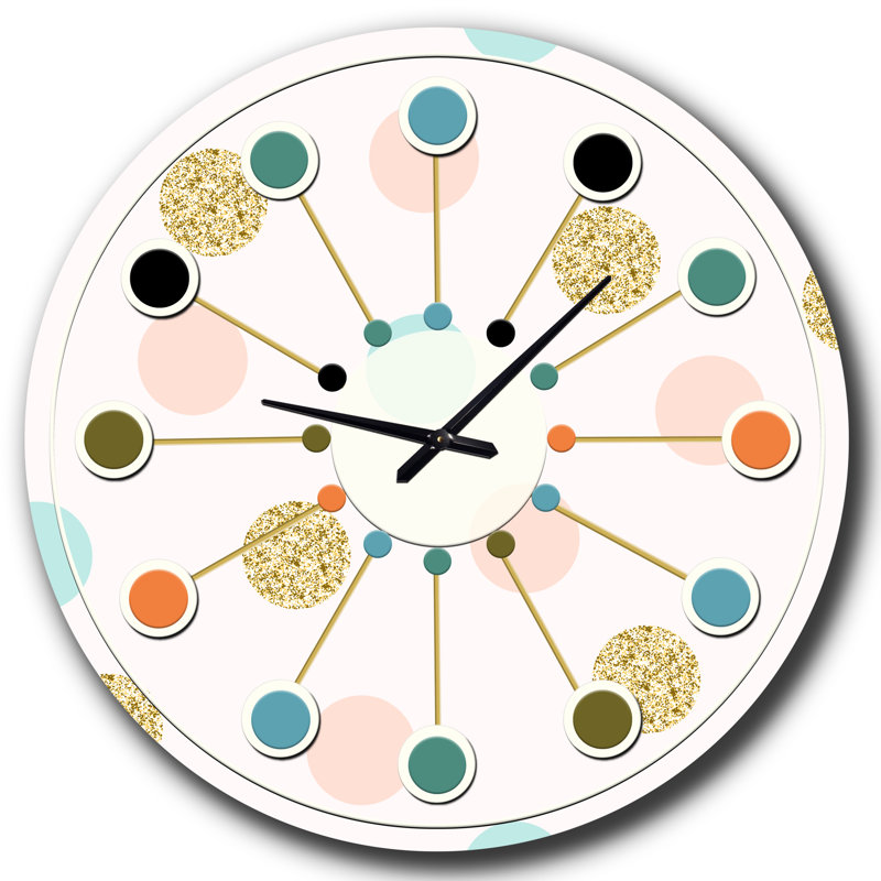 Horloge murale Gold Chic Design III - Mid-Century, Petit