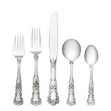 5 Piece Sterling silver Flatware Set, Service for 1
