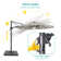 Shareny 132.3'' Lighted Cantilever Umbrella with Crank Lift Base Included