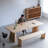 Burlywood Rectangular Solid Wood Dining Table-108647838