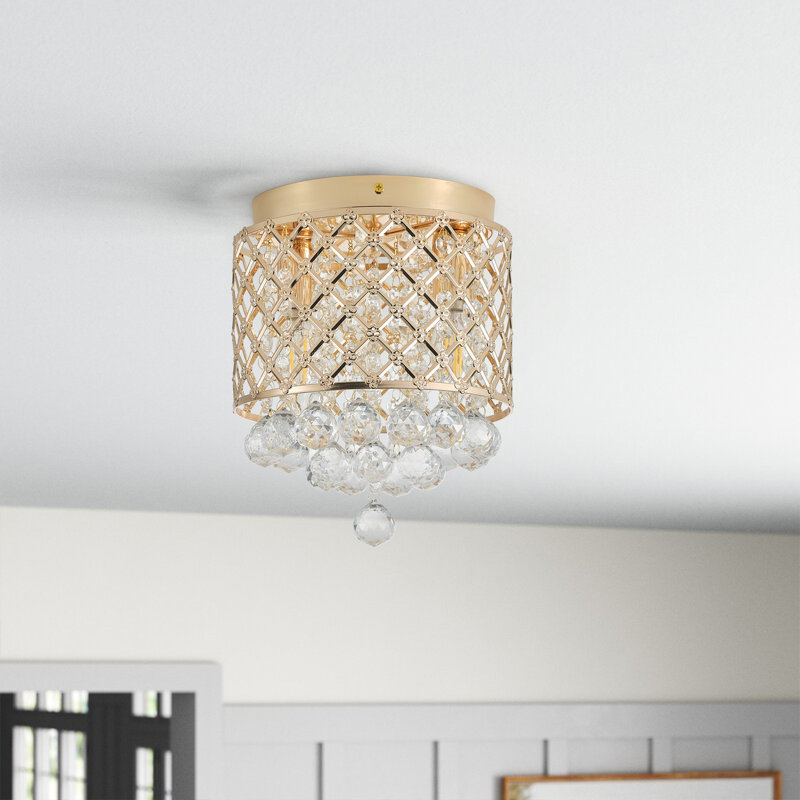 2-lamp Gold Adjustable Iron Ceiling Light